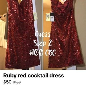 Ruby red cocktail dress